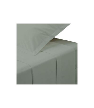 Drap Plat 2 Personnes Percale 240x290cm Vert Tilleul