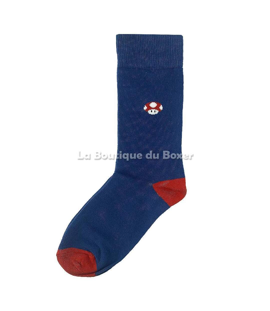 LES LIMOUSINES Chaussettes Homme Coton CHAMPI1 Bleu Rouge