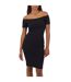 Robe Moulante Manches Courtes Femme Noir Brave Soul-2