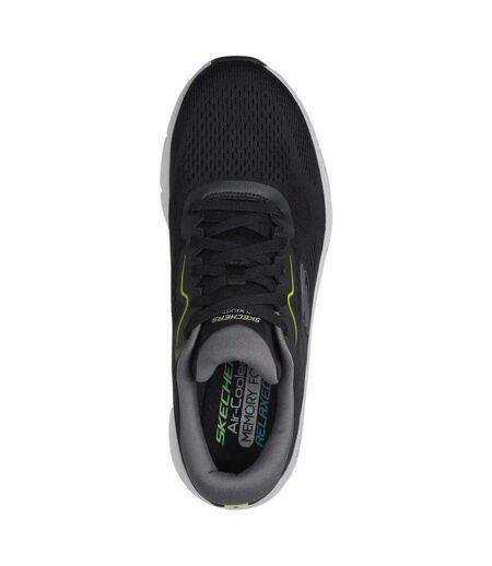 Skechers Mens D´Lux Walker 2.0 Sneakers (Black/Lime) - UTFS10516