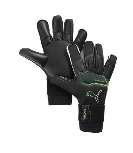 Unisex Adult Ultra Ultimate Hybrid Goalkeeper Gloves Black Green Puma
