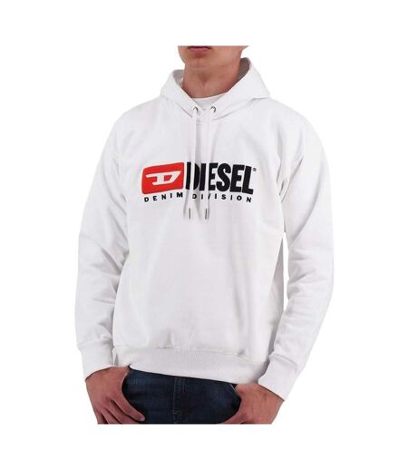 Sweat à Capuche Blanc Homme Diesel Male - L