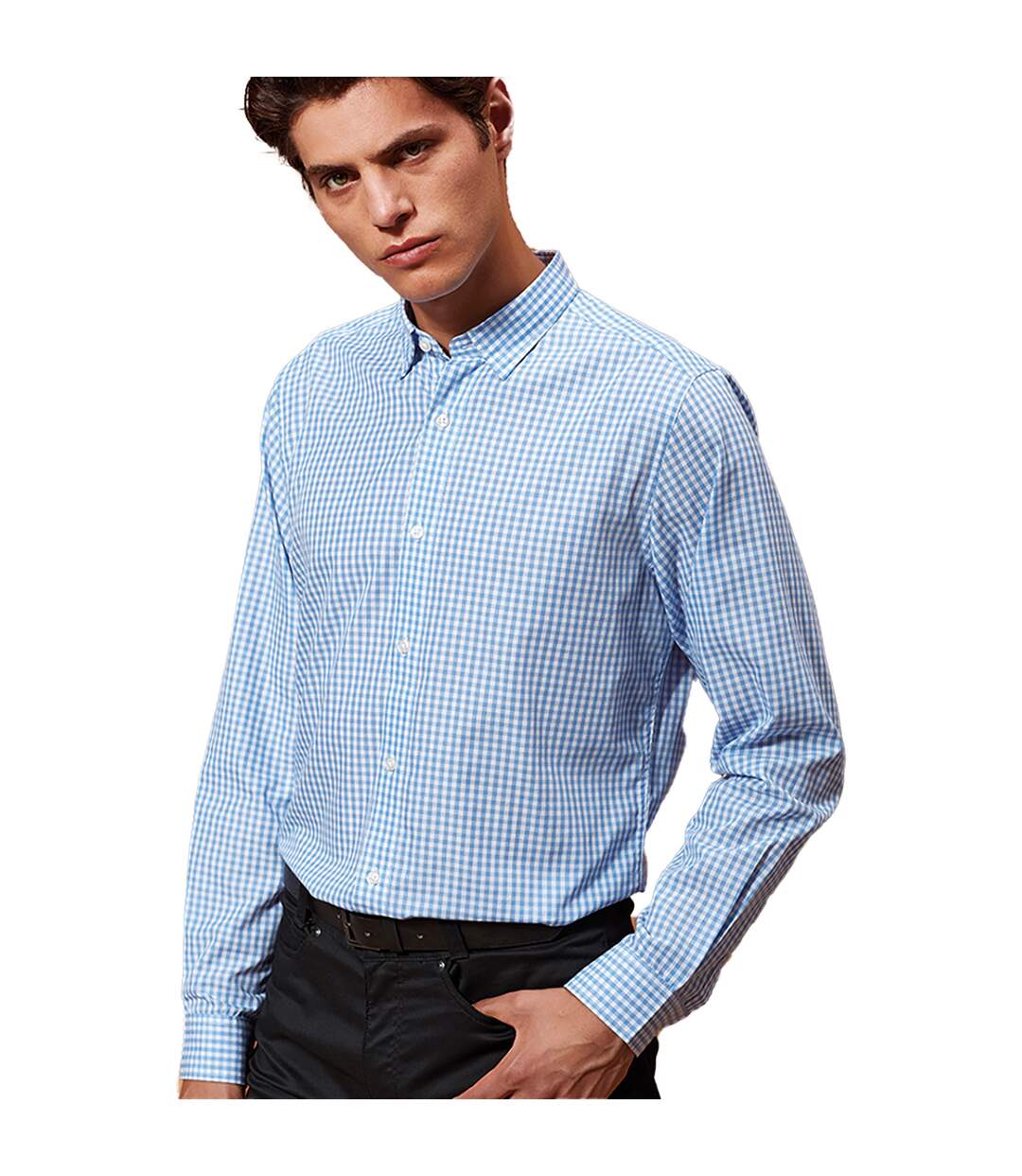 Chemise maxton homme bleu clair / blanc Premier-2