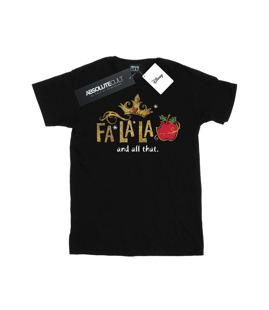 Disney Womens/Ladies Princesse Blanche-Neige FaLaLa And All That Coton Boyfriend T-Shirt (Noir) - UTBI42885-1