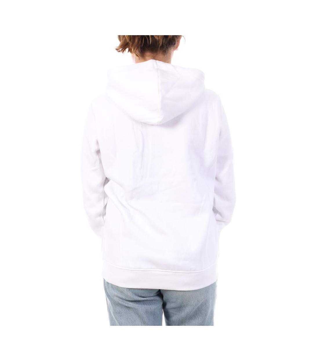 Sweat à capuche blanc femme von dutch uni print-2