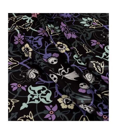 Womens/ladies Floral Satin Midi Skirt Multicoloured Nightmare Before Christmas