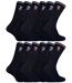 Sock Snob - 12 Pairs Mens Cotton Sport Socks in White & Black