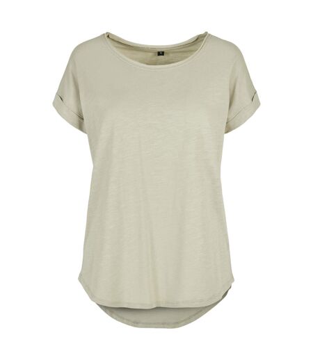 T-shirt Femme Vert De Gris Clair Build Your Brand