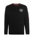 Unisex Adult Nasa Cotton Blend Sweatshirt Black Alpha-1