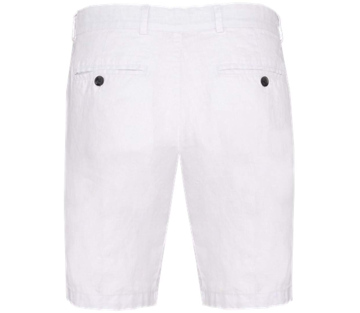 Bermuda en lin - Homme - PATS711 - blanc-4
