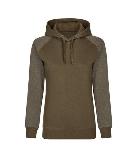 Sweat À Capuche My Mate Femme Olive Olive Chiné Miners Mate