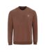 Sweat Motif/style Logo Homme Marron Foncé Howick-1