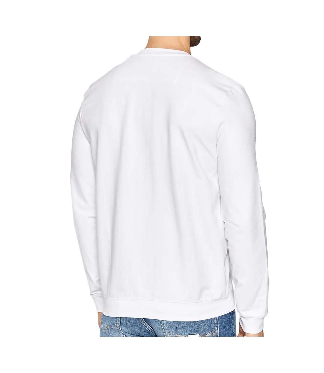 Sweat blanc homme guess triangle logo - xl-2