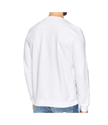 Sweat blanc homme guess triangle logo - xl