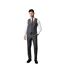 Mens tweed look waistcoat charcoal Burton-4