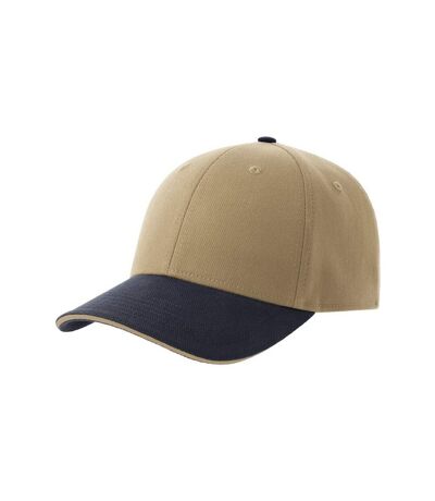 Unisex Adult Liberty Sandwich 6 Panel Sustainable Cap Khaki Navy Atlantis