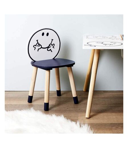 Chaise en bois pour enfant Monsieur madame Monsieur heureux