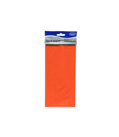 County Stationery Plain Tissue Paper (Pack of 10) (Orange) (One Size) - UTSG31913