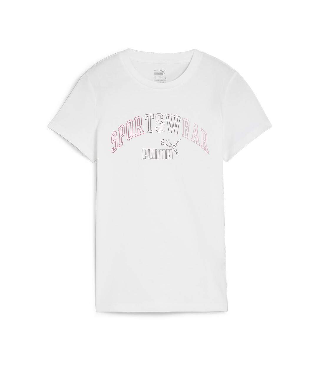 T-Shirt blanc femme puma logo lab - l-1
