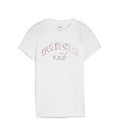 T-Shirt blanc femme puma logo lab - l