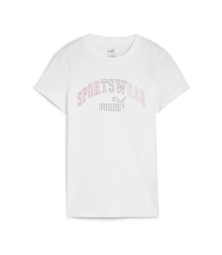 T-Shirt blanc femme puma logo lab - l