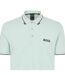 Mens Paddy Pro Cotton Pique Polo Shirt Turquoise Green Boss-3