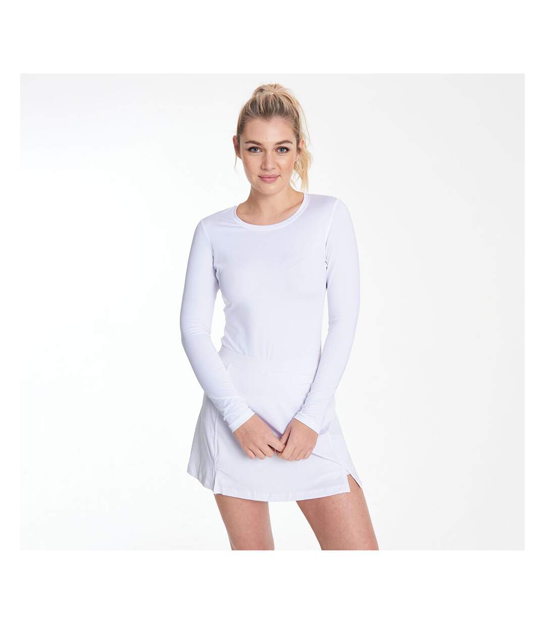 T-shirt base layer à manches longues femme blanc Rhino-3