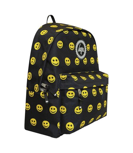 Hype - Sac à Dos Unisexe Noir Jaune Smile, Poche Laptop Rembourrée