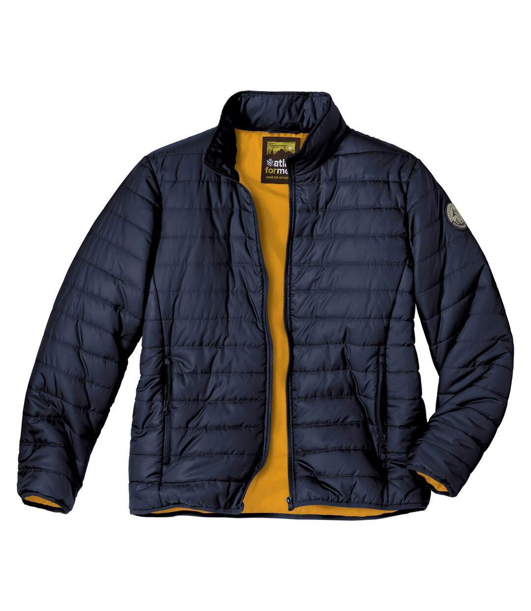 Men's Navy Padded Water-Repellent Jacket-2