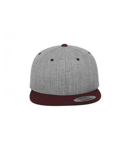 Casquette Ajustable Motif/style Deux Tons Gris Chiné Pourpre Flexfit