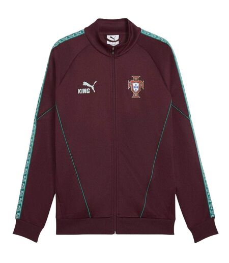 Mens Lightweight Fitted Tracksuit Top Red Green Puma