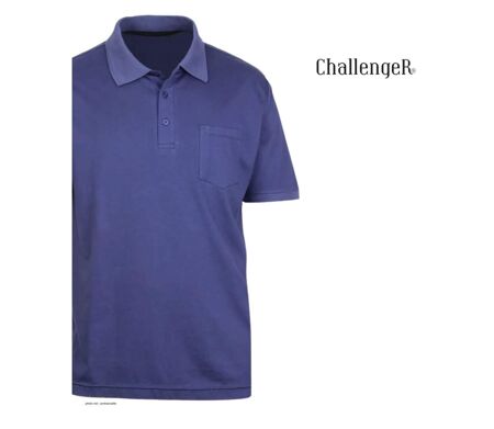 CHALLENGER REMY2 : Polo en jersey de coton bleu outremer fluide et confortable