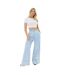 Pantalon De Jogging Palazzo Femme Bleu Pâle I Saw It First-4