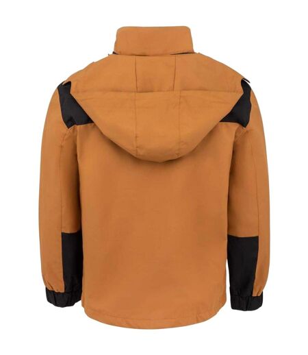 Mens Colour Block Polyester Outdoor Jacket Caramel Lee Cooper