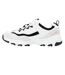 Mens Logo Low Cut Flat Trainers White Black Skechers-2