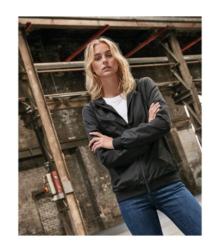 Build Your Brand Womens/Ladies Windrunner Recycled Jacket (Black) - UTRW8038