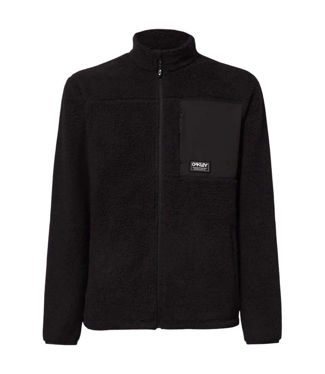 Mens Sherpa Fleece Jacket Black Oakley-2