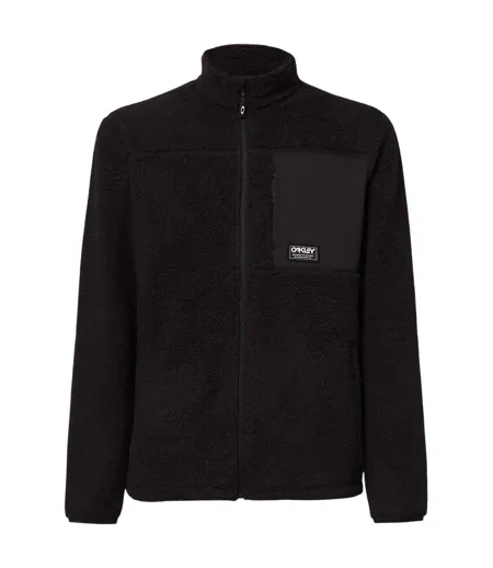 Mens Sherpa Fleece Jacket Black Oakley