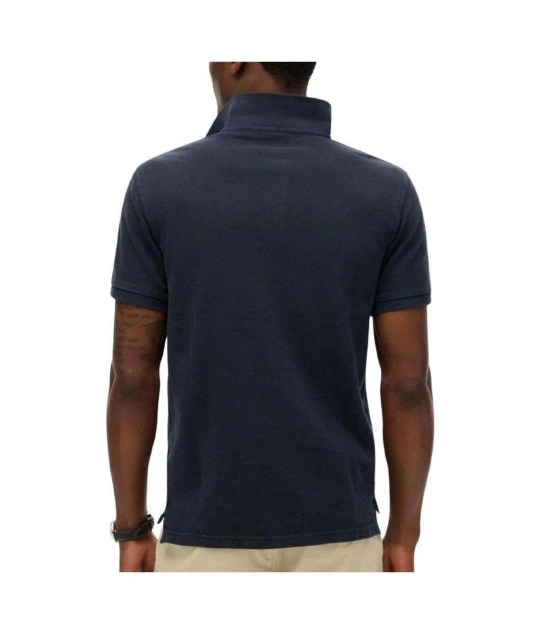 Polo marine homme superdry vint destroy-2