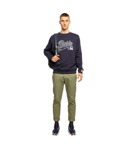 Mens Stedman Athletic Sweatshirt Navy Boss X Russel