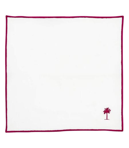 Lot de 4 Serviettes de Table Yucatan 40x40cm Blanc