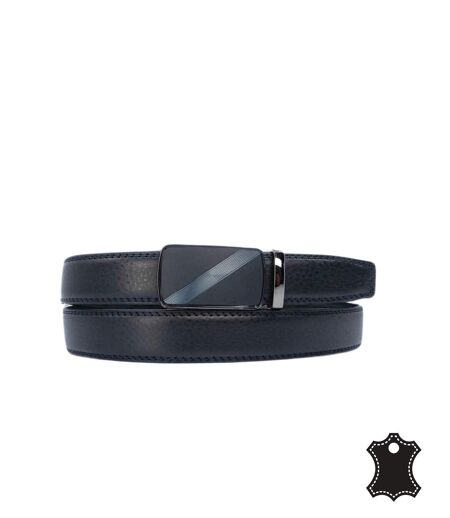 Ceinture en cuir vachette noire pour homme - Ajustable et élégante