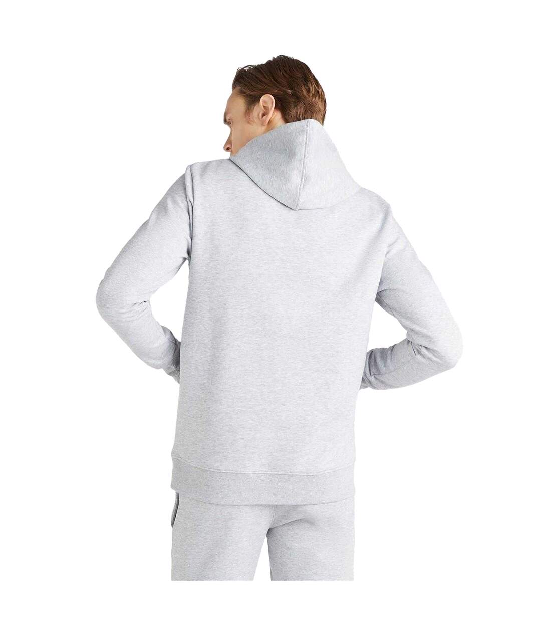Sweat À Capuche Homme Gris Chiné Blanc Umbro-3