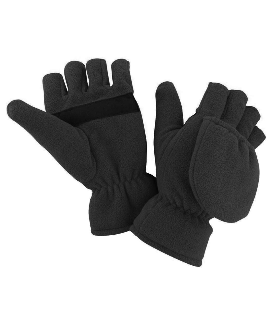 Unisex Adult Fingerless Gloves Black Result-2