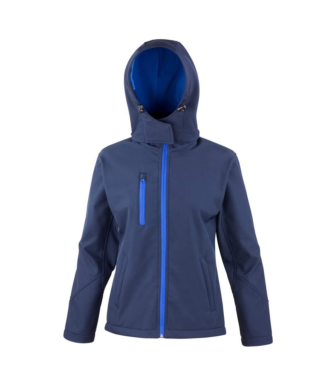 Core lite veste softshell à capuche femme bleu marine/bleu roi Result