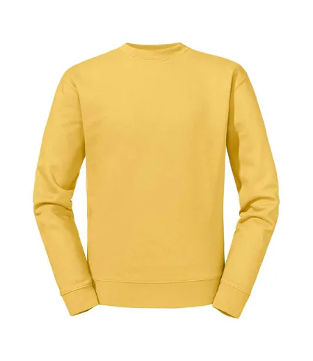 Sweat Uni À Col Ras-du-cou Authentic Homme Jaune Moutarde Russell