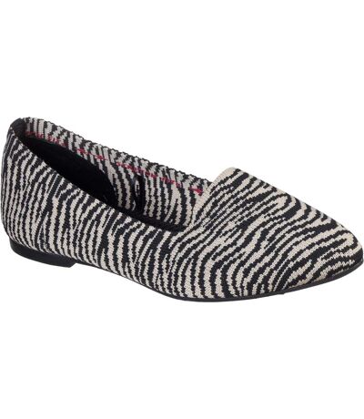 Skechers Womens/Ladies Cleo Knitty Kit Shoes (Natural/Black) - UTFS7598