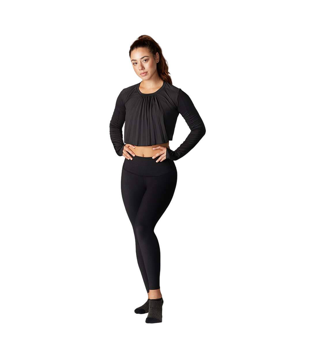 Haut court femme gris foncé Tavi Noir