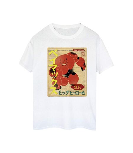 Disney - T-shirt BIG HERO BAYMAX BAYMAX NEWSPAPER - Femme (Blanc) - UTBI15447