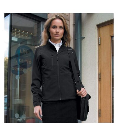 Result Ladies/Womens La Femme® 2 Layer Base Softshell Breathable Wind Resistant Jacket (Black) - UTBC863